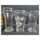 Set of Vintage Cartoon and Coca-Cola Collector Glasses