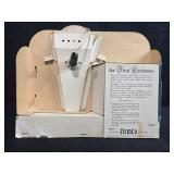 Vintage Light-Up Nativity Scene (untested) and Mini Wooden Christmas Ornaments Lot