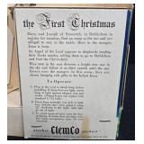 Vintage Light-Up Nativity Scene (untested) and Mini Wooden Christmas Ornaments Lot