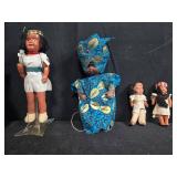 Set of 5 Vintage Ethnic Dolls with Traditional Outfits