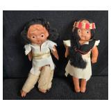 Set of 5 Vintage Ethnic Dolls with Traditional Outfits