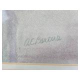 Set of 3 Framed Prints and Paintings by John E. Bradley, A.E. Barnes, and Mele