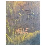 Set of 3 Framed Prints and Paintings by John E. Bradley, A.E. Barnes, and Mele