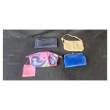 Assorted Travel Bag and Purse Lot Including Patterned Tote, PacSafe, Paris Eiffel Bag, and Accessories