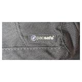 Assorted Travel Bag and Purse Lot Including Patterned Tote, PacSafe, Paris Eiffel Bag, and Accessories