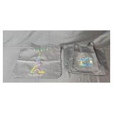 Assorted Travel Bag and Purse Lot Including Patterned Tote, PacSafe, Paris Eiffel Bag, and Accessories