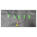 Assorted Travel Bag and Purse Lot Including Patterned Tote, PacSafe, Paris Eiffel Bag, and Accessories