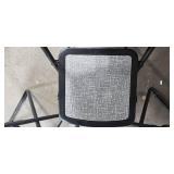 Glass Patio Table with 4 Folding Chairs and Umbrella