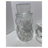 Snowman Jar, Novelty Coffee Cup, Covered Dish and Divided Dish