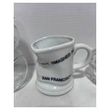 Snowman Jar, Novelty Coffee Cup, Covered Dish and Divided Dish