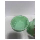 6" Jadeite Hen on Nest