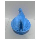 Baby Blue 6" Hen on Nest