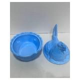 Baby Blue 6" Hen on Nest