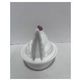 Westmoreland 8" Milk Glass Hen on Nest