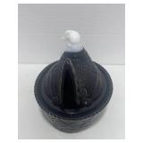 6" Black and White Hen on Nest