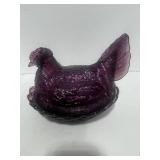 8" Amethyst Hen on Nest