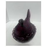 8" Amethyst Hen on Nest