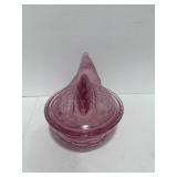 8" Pink Hen on Nest Made by Longaberger