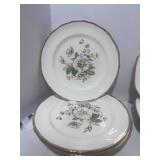 Set of 10-8" Salad Plates and 10-10" Dinner Plates by The Hallmark Canonsburg 22KT Gold Rims