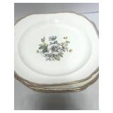 Set of 10-8" Salad Plates and 10-10" Dinner Plates by The Hallmark Canonsburg 22KT Gold Rims