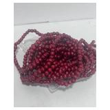 Vintage Mini Paper Chain Santa Clauses and Wooden Garland