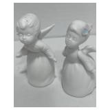 2 Vintage Napcoware Kissing Angles and 2 Lefton Angel Candle Huggers
