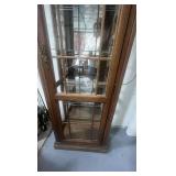 Beautiful Lighted Curio Cabinet Excellent Condition 78" X 23" X 14"