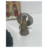 Vintage Mini Tree Topper, Mini Bulbs, Mini Tree Skirt and 11 Wooden Candle Picks