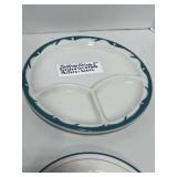 3 Vintage Restaurant ware Plates; Divided grill plate, bread plate and dinner plate