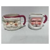 Two Vintage Santa Claus Mugs