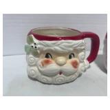 Two Vintage Santa Claus Mugs