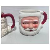 Two Vintage Santa Claus Mugs