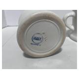 2 Vintage Hall Heavy White Restaurant Coffee Mugs