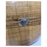 Mid Century Modern abaca Grainware Serving Bowl Made of Hand Loomed Raffia