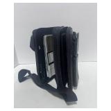 Near Mint Fiesta Casino Black Organizer Bag with Strap, Calculator, Pen and Various Sections