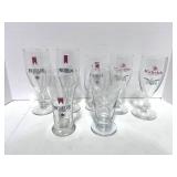 Set of 7 Miscellaneous Michelob Beer Glasses