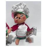 2 Vintage Annalee Christmas Mice