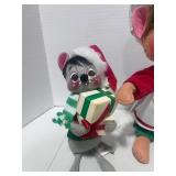 2 Vintage Annalee Christmas Mice