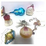 Set of 12 Vintage/Antique Christmas Ornaments Some Mercury Glass
