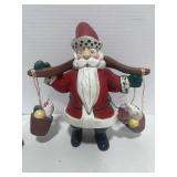 Two Pinecone Men, Santa Bell and Cute Santa Décor