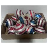 Set of 14 Patriotic Christmas Ornaments