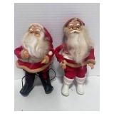 Two Antique Japan Santas 8" and 7" both with Label