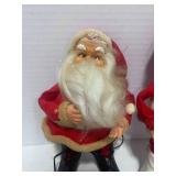 Two Antique Japan Santas 8" and 7" both with Label