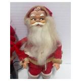 Two Antique Japan Santas 8" and 7" both with Label