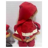 Two Antique Japan Santas 8" and 7" both with Label