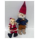 Vintage Soft Santa and Vintage Elf