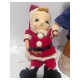 Vintage Soft Santa and Vintage Elf