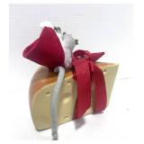 Vintage Annalee Christmas Mouse with Cheese