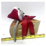 Vintage Annalee Christmas Mouse with Cheese