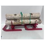 Birch Wood Wagon Candle Holder